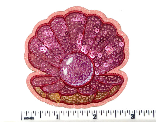 Sea shell patch – Sequined diy Iron-On Applique