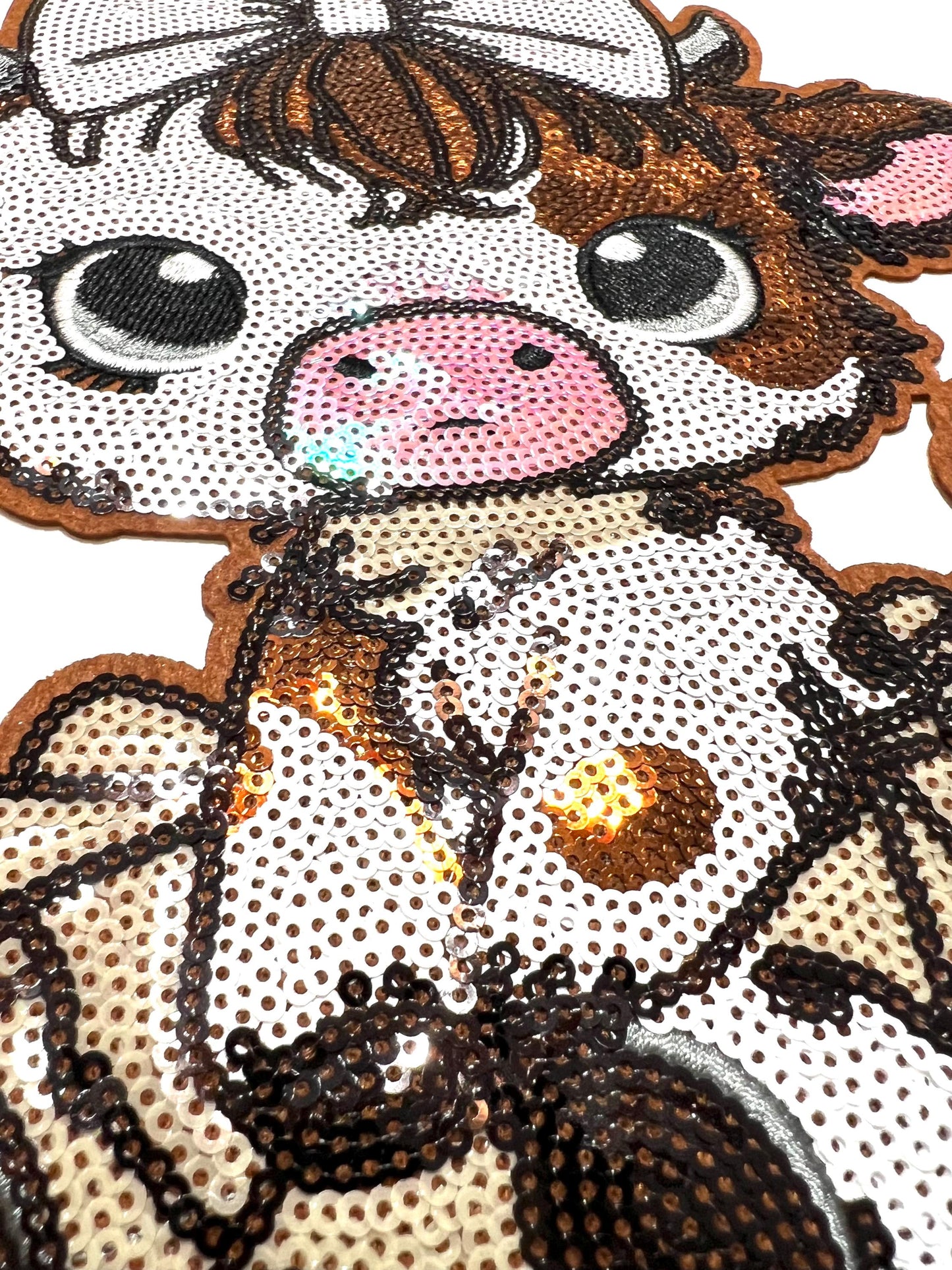 Highland Cow - Sequins Iron on patch