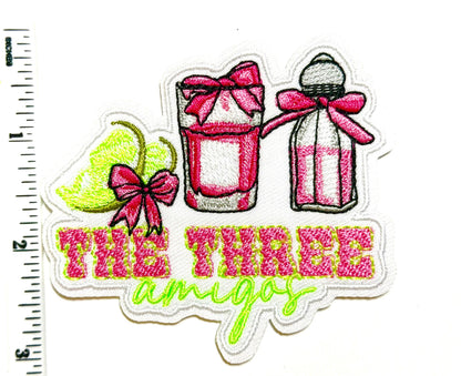 The Three Amigos patch - Embroidered DIY Iron on patch