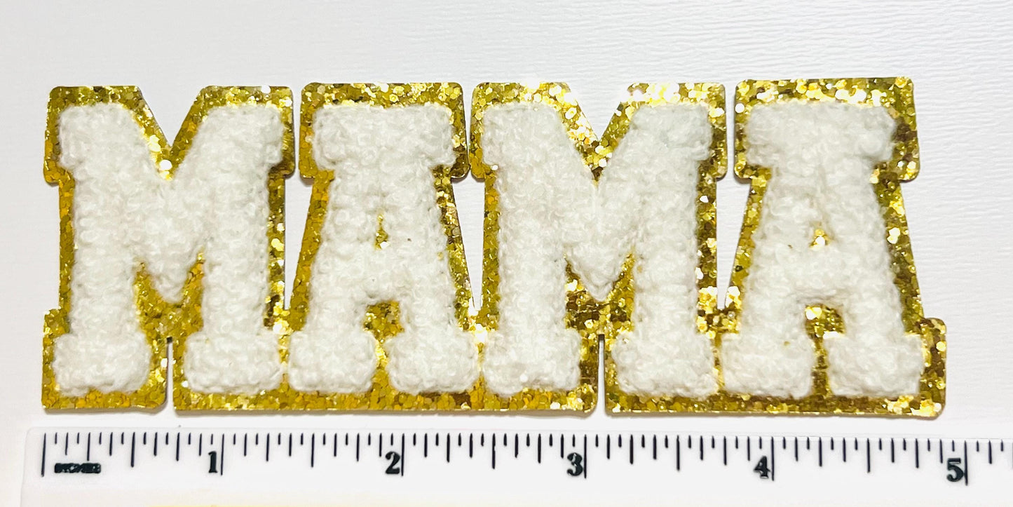 Mama - Chenille Iron on patch