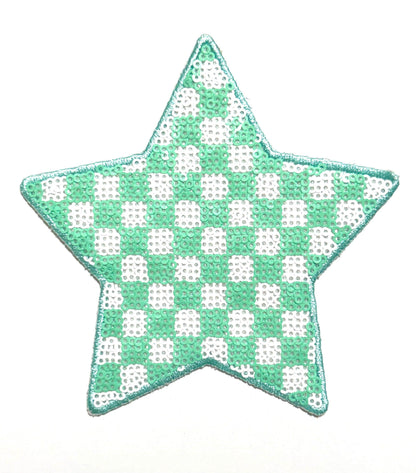 Checkered Stars 5” Sequins