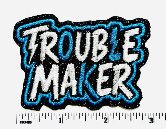 Trouble Maker patch - Embroidered DIY iron on patch