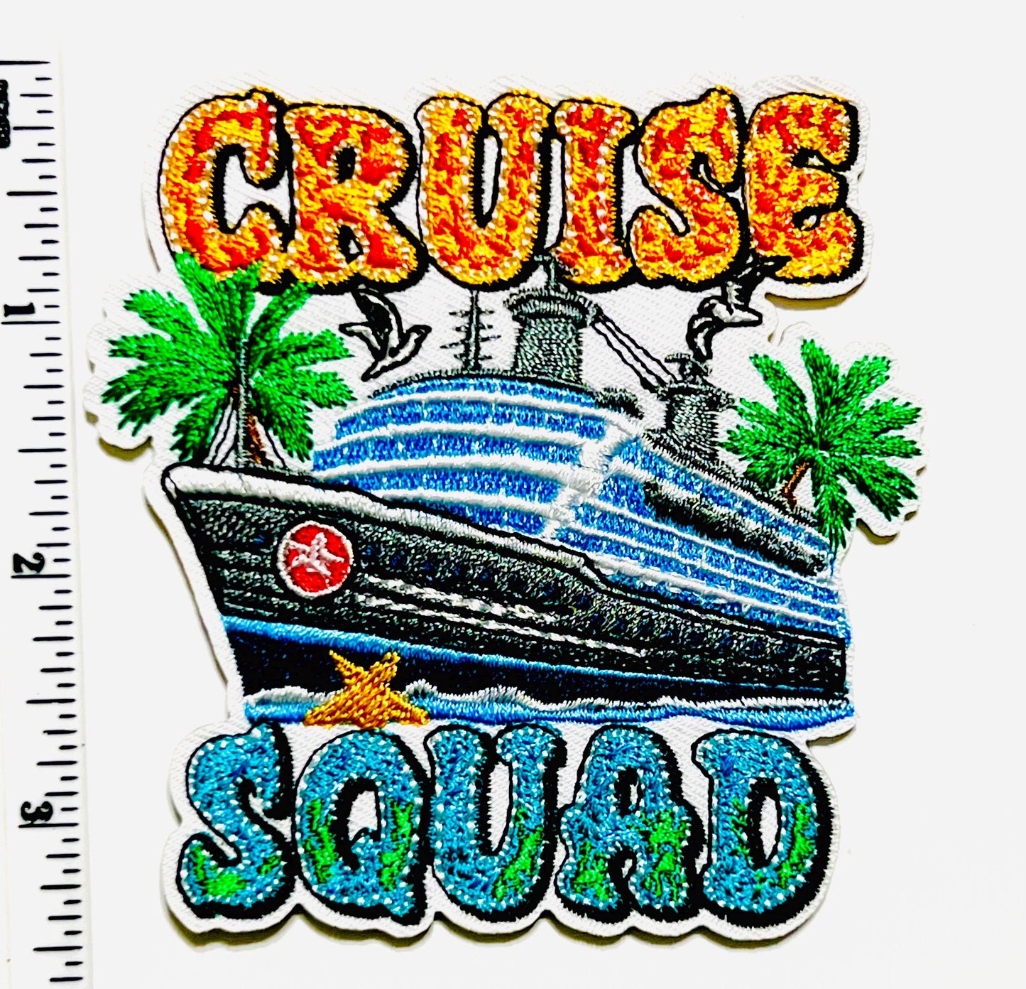 Cruise Squad patch - Embroidered DIY Iron on patch 3.5”