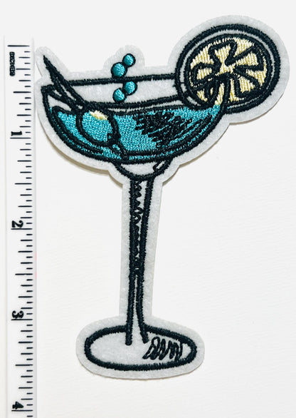 Tropical drinks - Embroidered Iron on patches