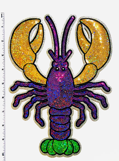 Mardi Gras Crawfish T-Shirt – Sequin Patch Unisex
