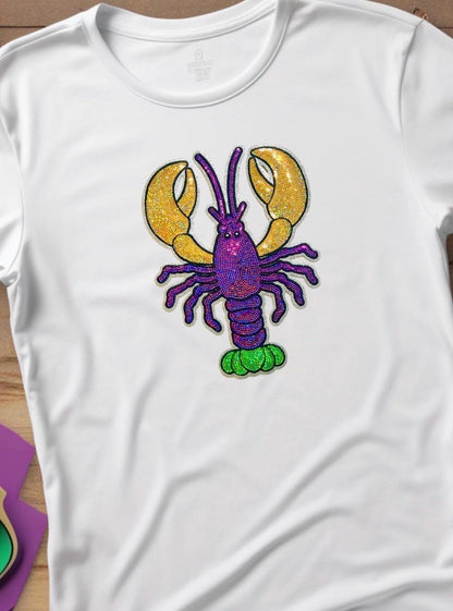 Mardi Gras Crawfish T-Shirt – Sequin Patch Unisex