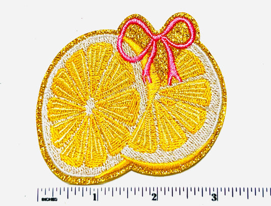 Lemon Slice with Pink Bow 3”