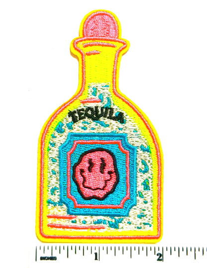 Tequila Bottle neon patches– Embroidered Iron On