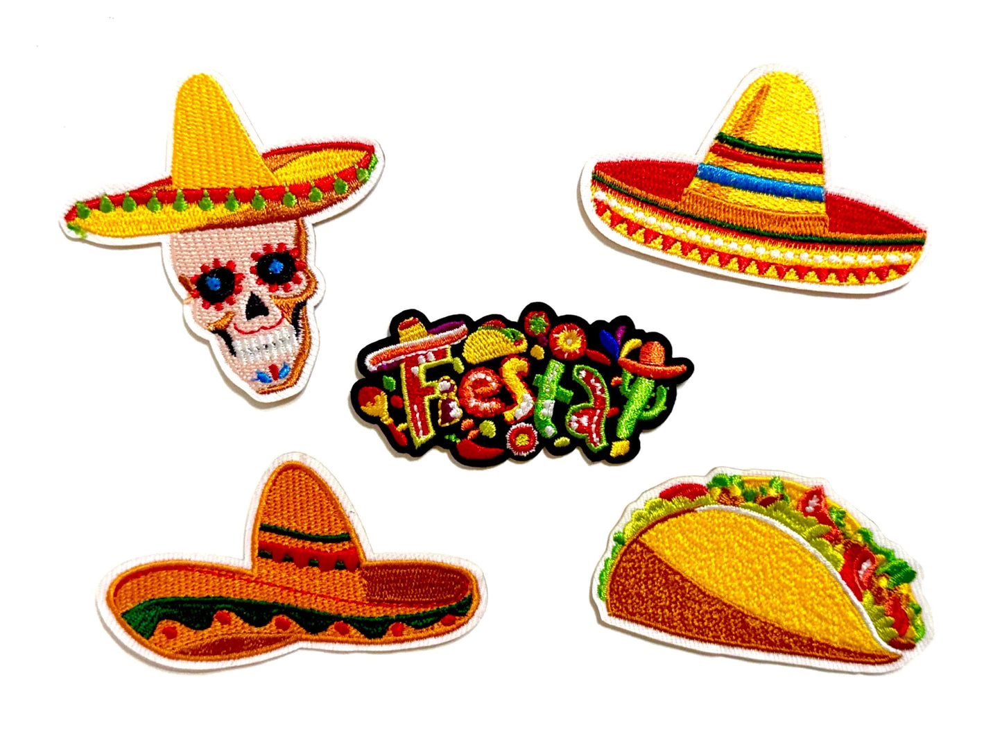 Cinco De Mayo patches - Embroidered DIY iron on patches