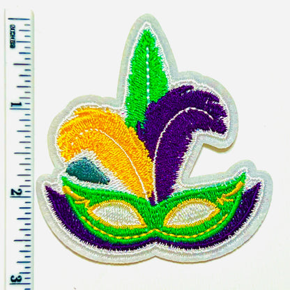 Mardi Gras patches - DIY Embroidered Iron on patch
