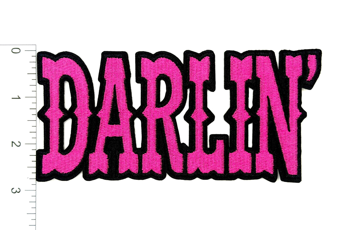 Darlin’ Patch, Turquoise Brown Pink, Iron On DIY Applique