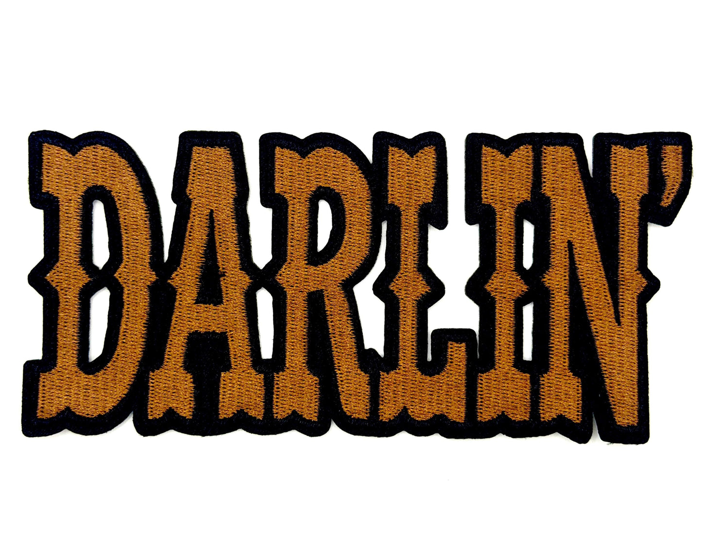 Darlin’ Patch, Turquoise Brown Pink, Iron On DIY Applique