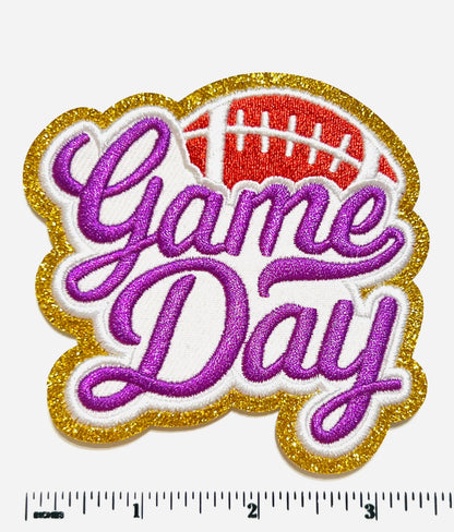 Game Day Football Purple and Gold 3.5”
