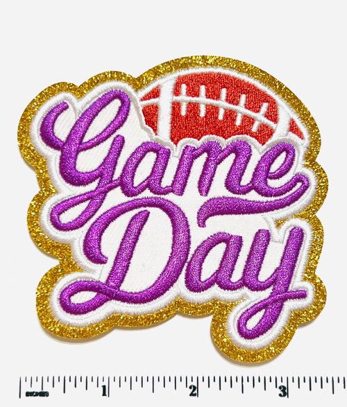 Game Day Football Purple and Gold 3.5”