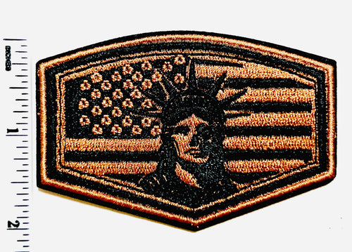 Patriotic flag with Statue of Liberty 3.25"