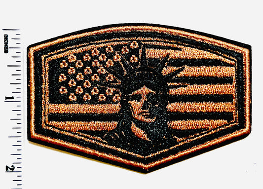 Patriotic flag with Statue of Liberty 3.25"