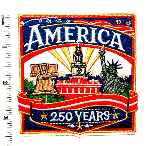 America 250 Years patriotic patch - Embroidered Iron On Patch 3.5”