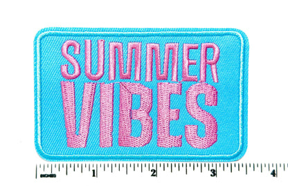 Summer Vibes patch - Embroidered DIY Iron on patch