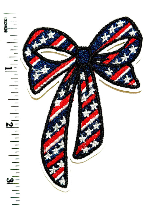 American flag bow 3”