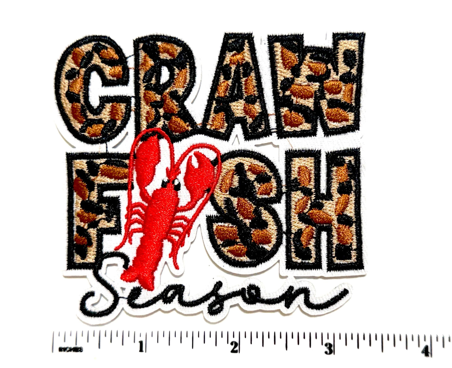 Crawfish Season patch - Embroidered DIY Iron on patch