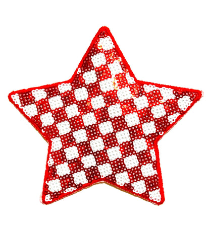 Checkered Stars 5” Sequins
